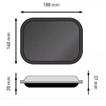 BANDEJA PEQUENA OCB COM TAMPA 19cm - cod 10