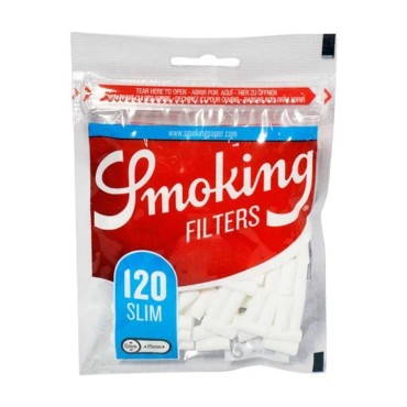 FILTRO PARA CIGARRO SMOKING SLIM 6mm Caixa com 30 pacotes