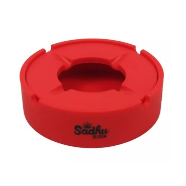 CINZEIRO DE SILICONE COM TAMPA SADHU VERMELHO Diâmetro 10cm