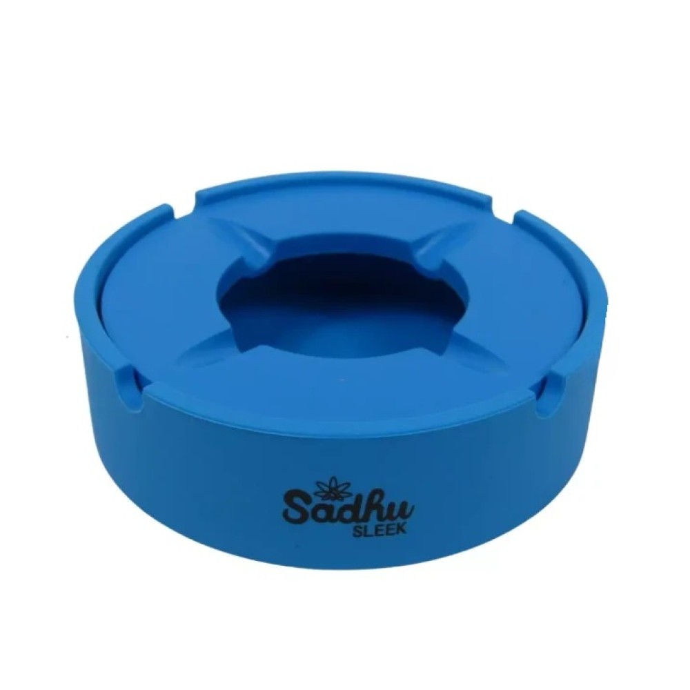 CINZEIRO DE SILICONE COM TAMPA SADHU AZUL Diâmetro 10cm