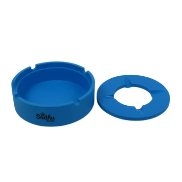 CINZEIRO DE SILICONE COM TAMPA SADHU AZUL Diâmetro 10cm