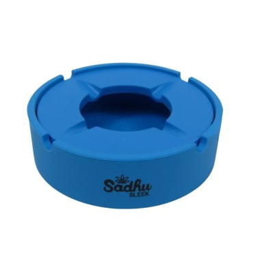 CINZEIRO DE SILICONE COM TAMPA SADHU AZUL Diâmetro 10cm