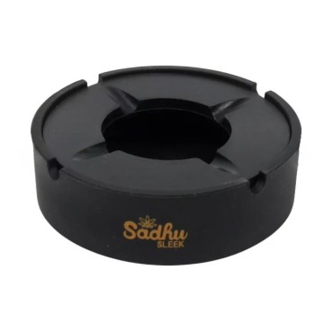 CINZEIRO DE SILICONE COM TAMPA SADHU PRETO Diâmetro 10cm