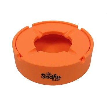 CINZEIRO DE SILICONE COM TAMPA SADHU LARANJA Diâmetro 10cm