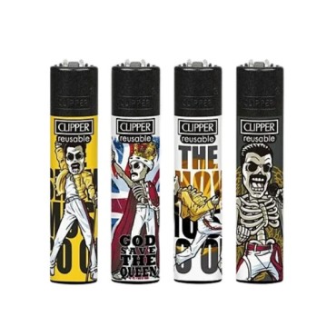 ISQUEIRO CLIPPER GRANDE FREDDiE MERCURY - Caixa com 48 isqueiros