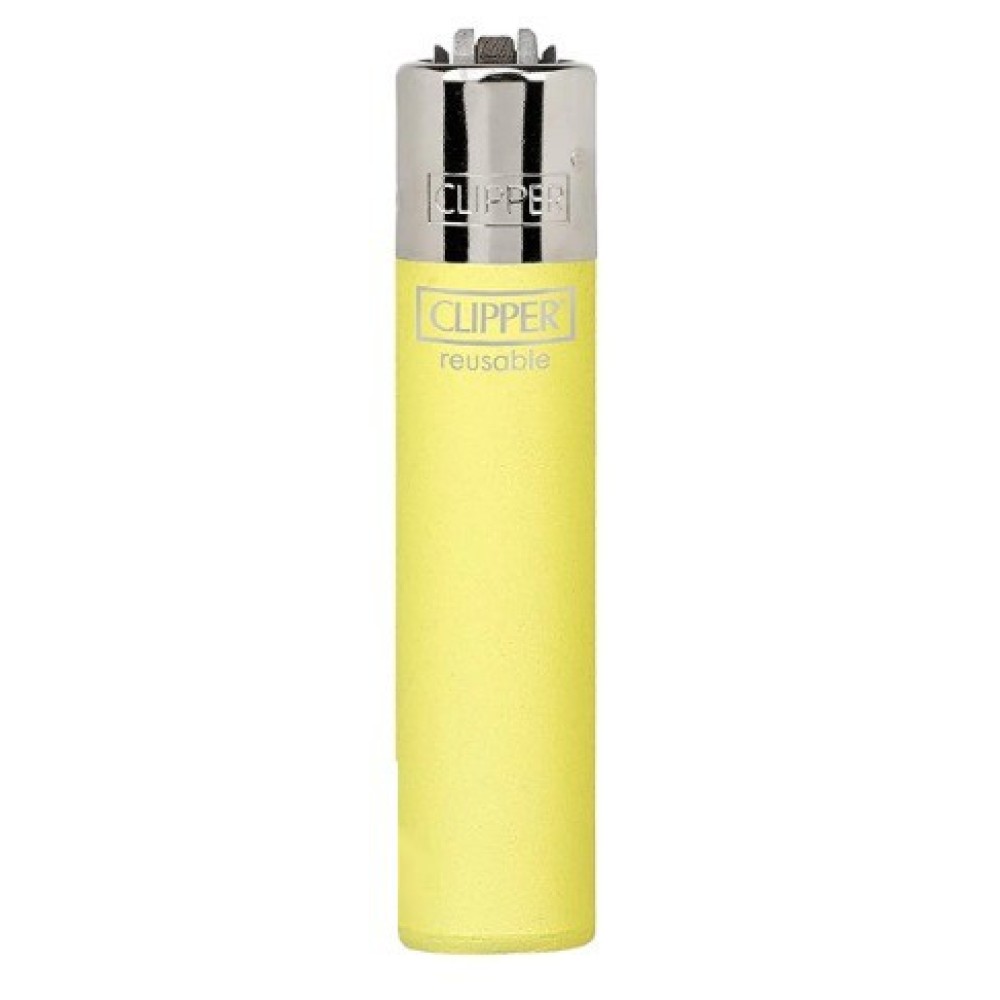 ISQUEIRO CLIPPER GRANDE AMARELO FOSCO  unidade Cod. 04