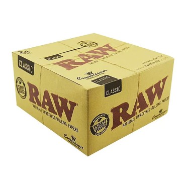 SEDA RAW CONNOISSEUR CLASSIC KING SIZE COM PITEIRA caixa com 24 livretos