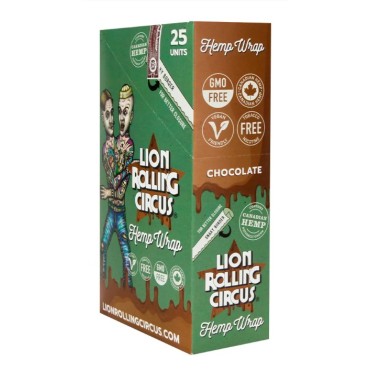 SEDA HEMP WRAP BLUNT LION CIRCUS CHOCOLATE caixa com 25 displays