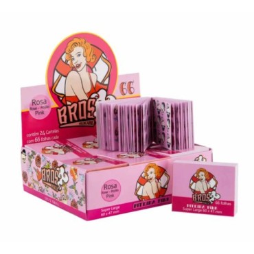 PITEIRA DE PAPEL BROS PINK SUPER LARGE caixa com 24 livretos