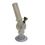 BONG ACRILICO TRANSPARENTE / BRANCO MOD 2 - 15 cm