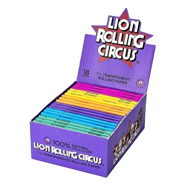 SEDA CELULOSE LION CIRCUS 1 1/4 MINI SIZE caixa com 18 livretos