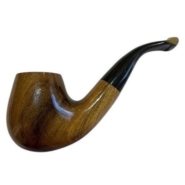 CACHIMBO BERTOLDI ELITE CURVO com piteira de chifre codigo E-07