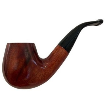 CACHIMBO BERTOLDI ELITE CURVO com piteira de chifre codigo E-10