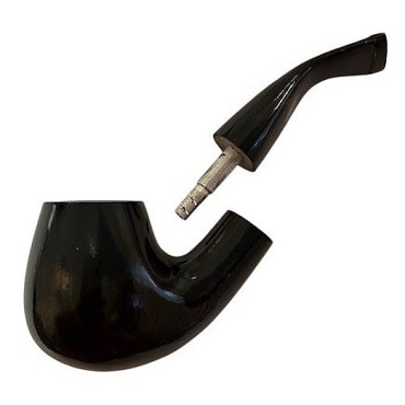 CACHIMBO BERTOLDI ELITE CURVO com piteira de chifre codigo E-11