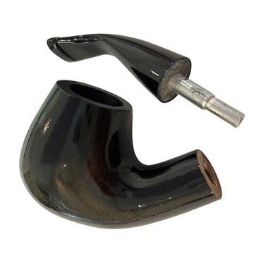 CACHIMBO BERTOLDI ELITE CURVO com piteira de chifre codigo E-11