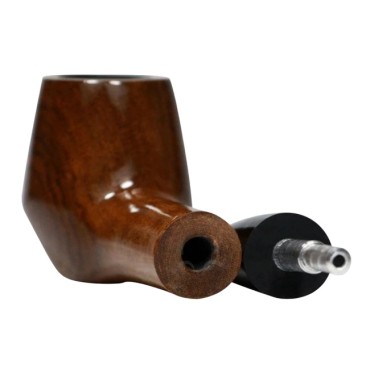 CACHIMBO BERTOLDI ELITE RETO com piteira de chifre codigo E-13