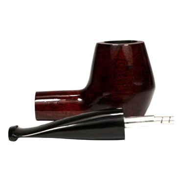 CACHIMBO BERTOLDI ELITE RETO com piteira de chifre codigo E-14