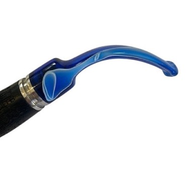CACHIMBO DE CARVALHO BAZZANELLI PRETO CURVO PITEIRA AZUL B-108
