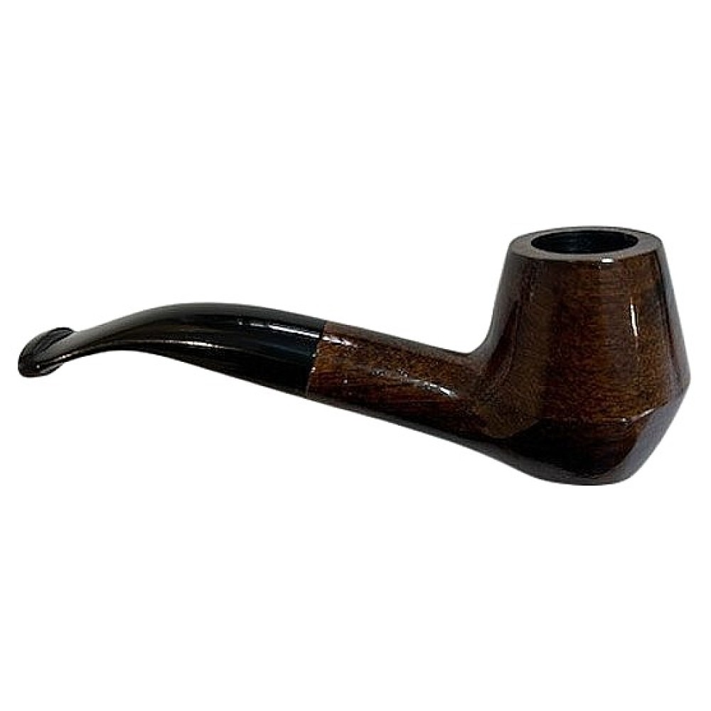 CACHIMBO BERTOLDI ELITE CURVO com piteira de chifre codigo E-18