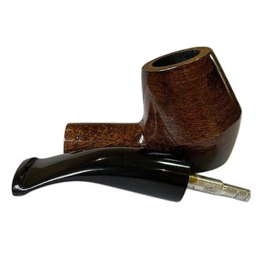 CACHIMBO BERTOLDI ELITE CURVO com piteira de chifre codigo E-18