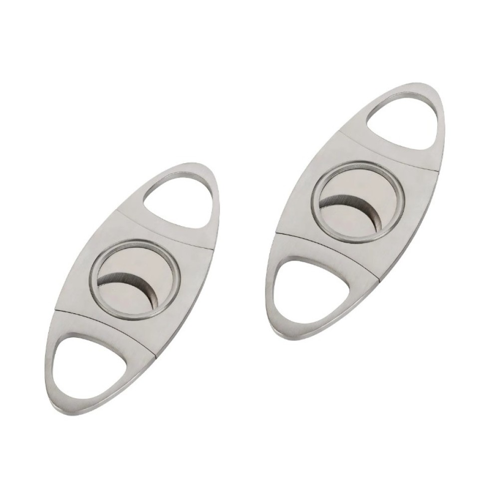 KIT 2 CORTADORES DE CHARUTO DE METAL ESTILO GUILHOTINA