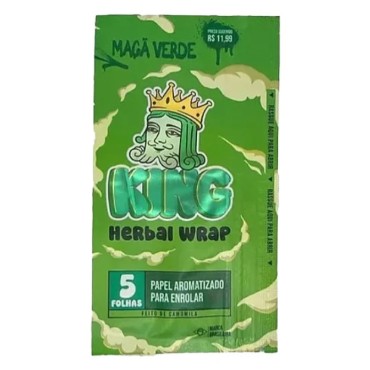 SEDA KING BLUNT HERBAL WRAP AROMA MAÇÃ VERDE Caixa com 25