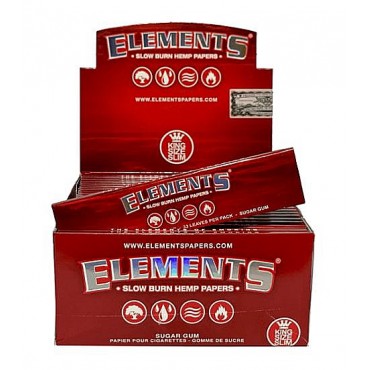 SEDA ELEMENTS RED SLIM KING SIZE caixa com 50 livretos