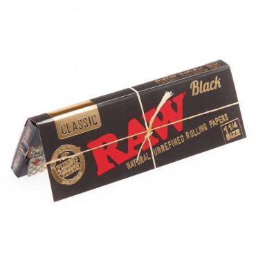SEDA RAW BLACK CLASSIC 1 1/4 MINI SIZE caixa com 24 livretos