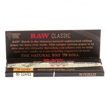 SEDA RAW BLACK CLASSIC 1 1/4 MINI SIZE caixa com 24 livretos